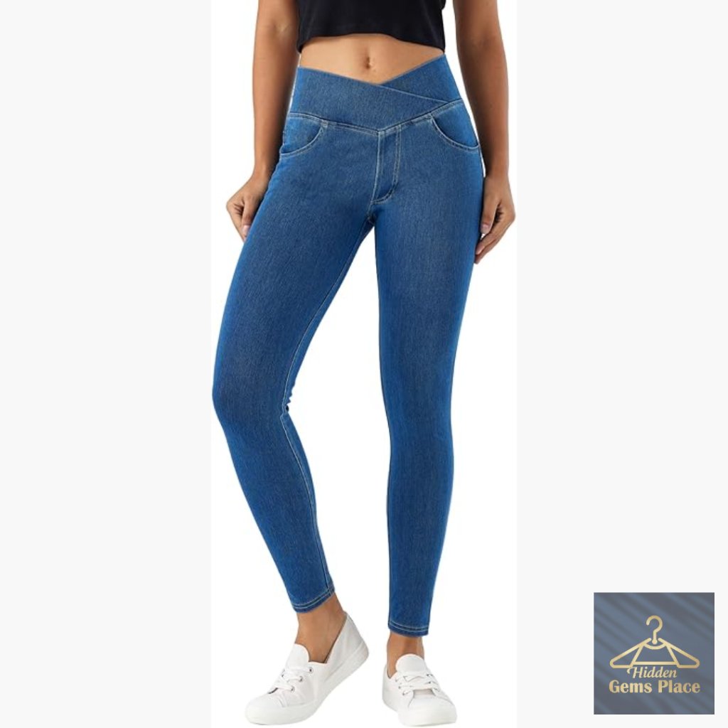 High Waist Tummy Control Yoga Pants Skinny Jeans Style Leggings